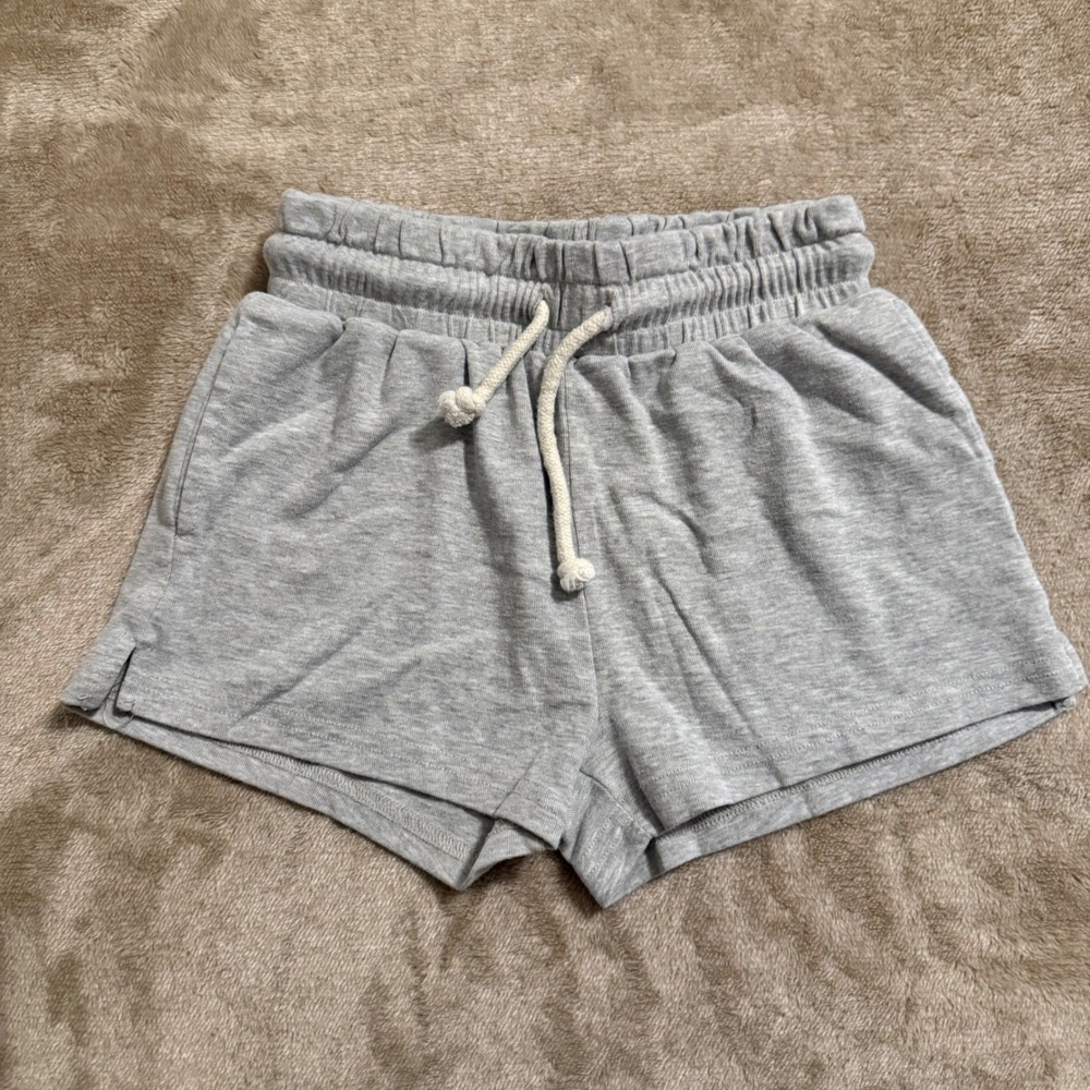 SweetHoney Girls Heather Gray Cotton Spandex Lounge Shorts Size 6Y Drawstring